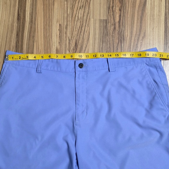 Adidas ClimaLite Golf Shorts Men's  Size 40 Periwinkle Blue Flat Front - Picture 4 of 10